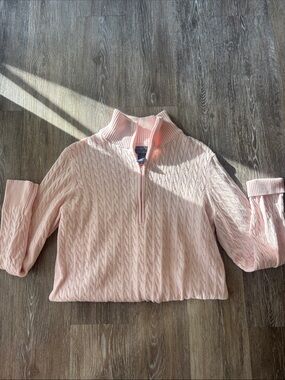 Pink polo sweater